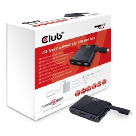 CLUB3D DOCKING STATION USB C TO HDMI 2.0 FEM +USB C FEM CHAR